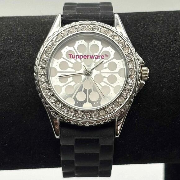 Silver & Black Tupperware Watch - Picture 1 of 4